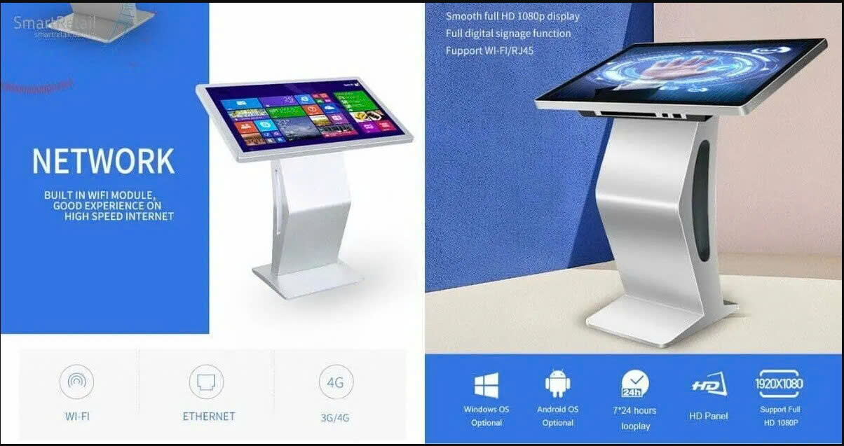 Màn hình cảm ứng 43 inch chân quỳ dùng cho sự kiện, hội nghị và triển lãm tại Hà Nội