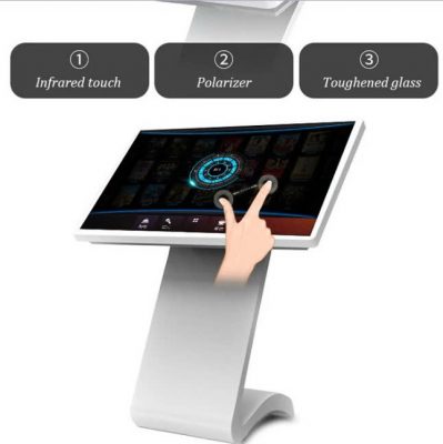 Màn hình cảm ứng 55 inch chân quỳ hiển thị sắc nét, hỗ trợ cảm ứng đa điểm dùng cho sự kiện, hội nghị và triển lãm