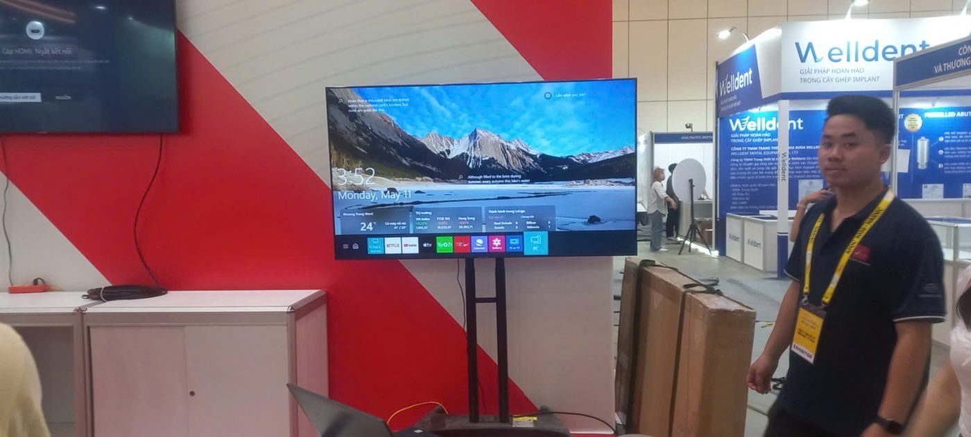 TV gian hàng sử dụng trong booth triển lãm hội chợ