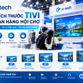 Tivi 55 inch và 65 inch sử dụng tại gian hàng hội chợ