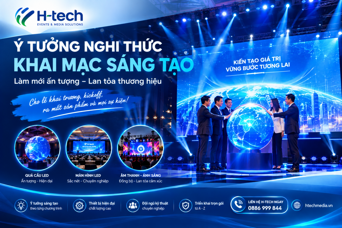 Đại biểu thực hiện nghi thức khai mạc bằng quả cầu LED tại sự kiện